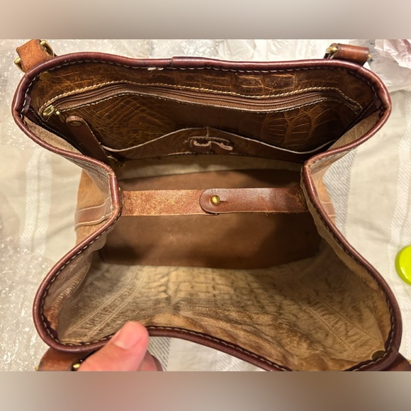 Brahmin Convertible Croc Embossed Tote/Bucket Bag - Vintage - Picture 10 of 12